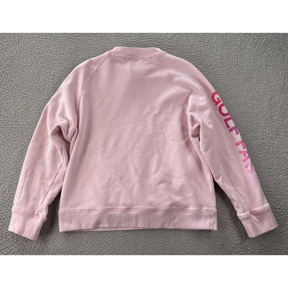 G/Fore Sweatshirt Womens Medium Sweater Golf Fast Pink French Terry Pullover - Picture 8 of 9